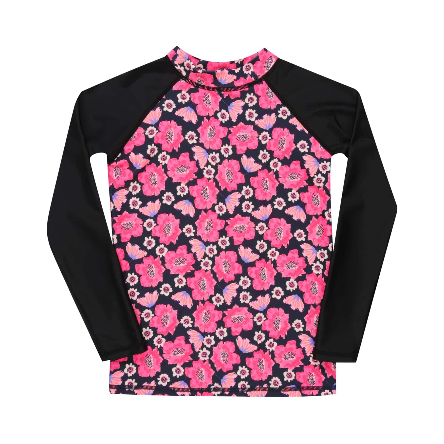 Mini Billy Rashie Top Final Sale - Navy Poppy