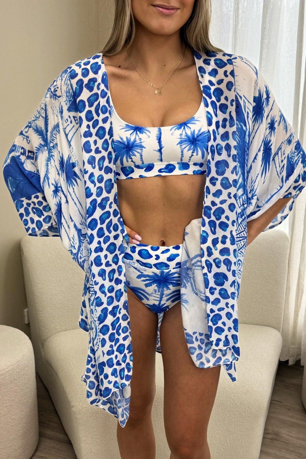 Giulia Kimono/Kaftan - Blue Jungle