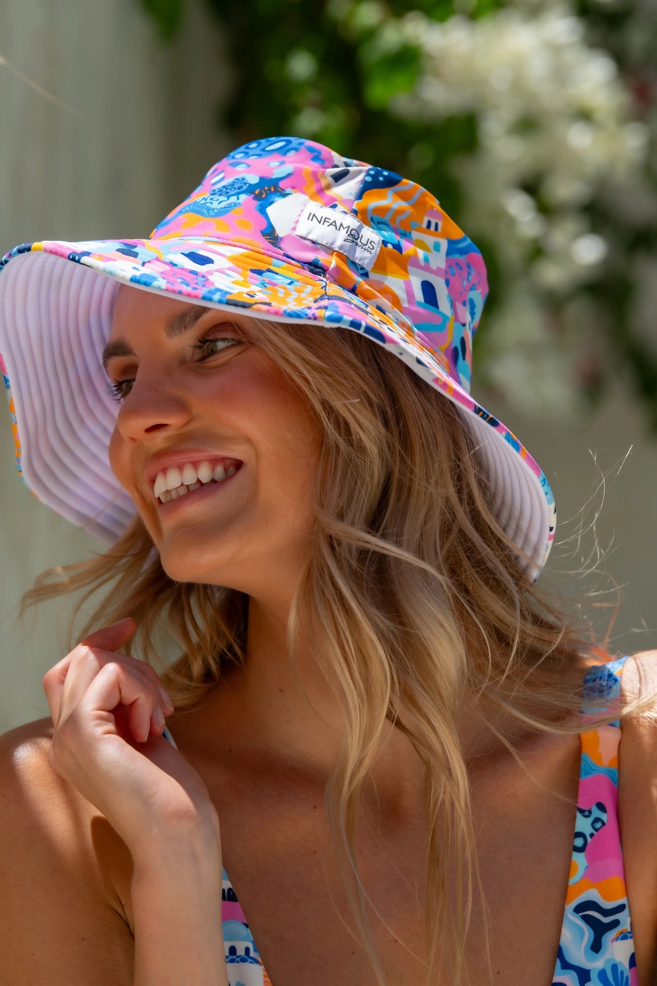 Daisy Swim Hat Adult - Mediterranean Vista