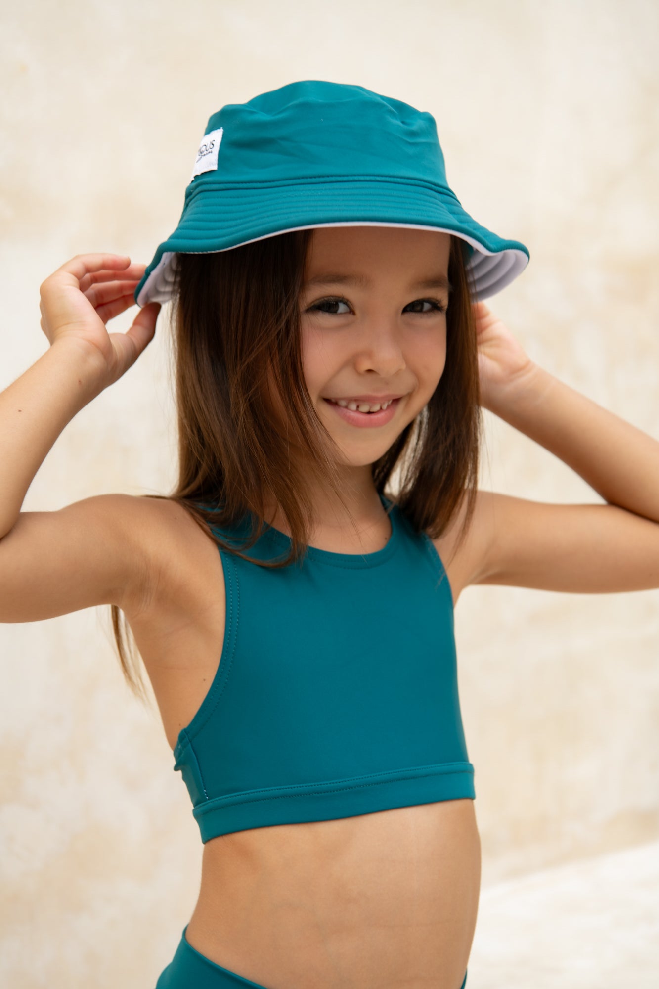 Daisy Swim Hat - Azure