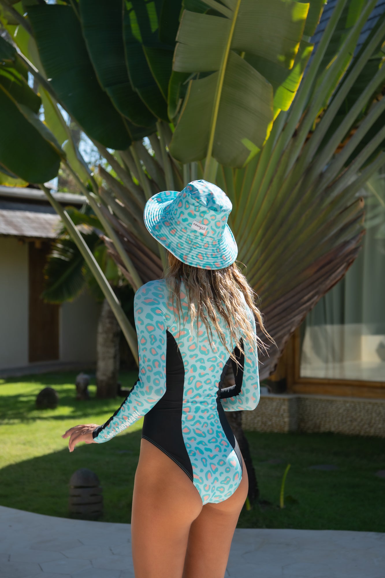 Daisy Swim Hat Adult - Beachside Leopard