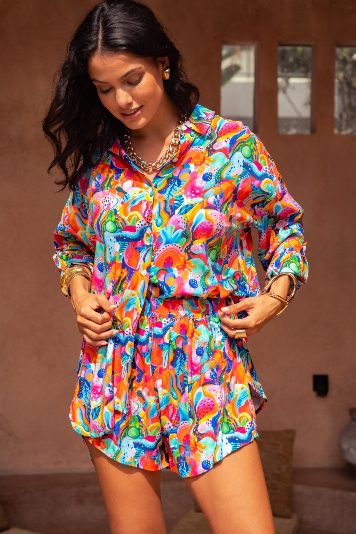 Infamous Swim Kelly Shirt in Fruity Seabed