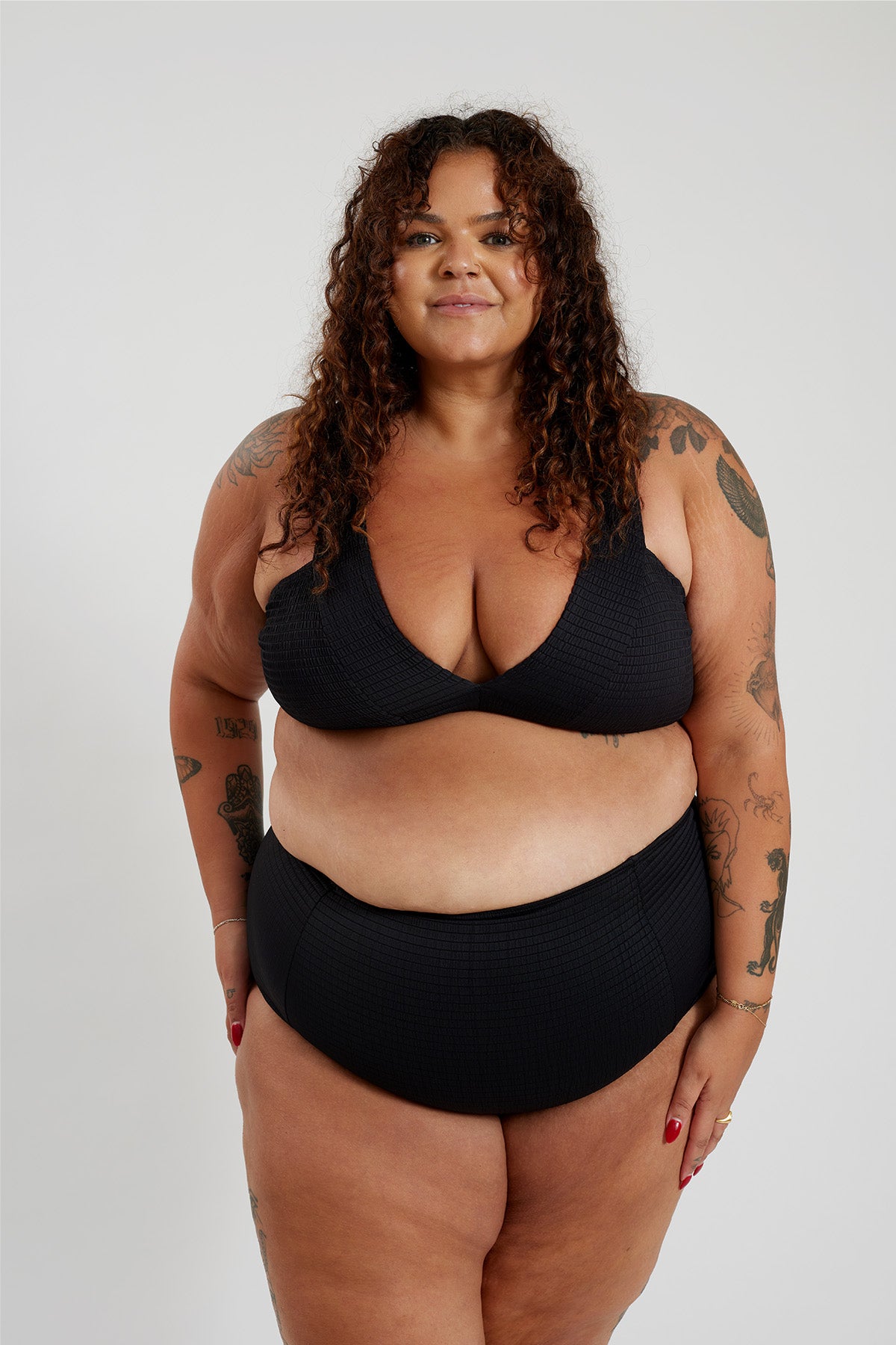 Penelope Bikini Bottom Curve - Black Runch