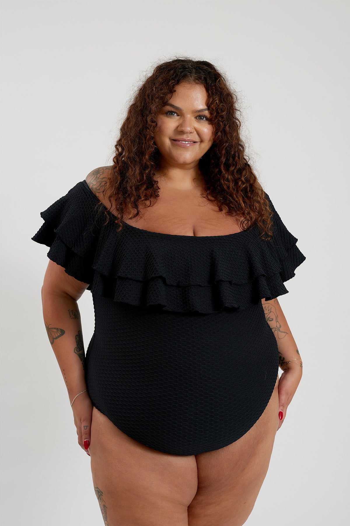 Miranda 02 One Piece Curve - Black Waffle