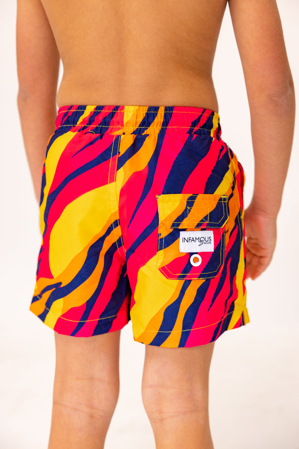 Mini Hank Board Shorts - Sunset Stripe