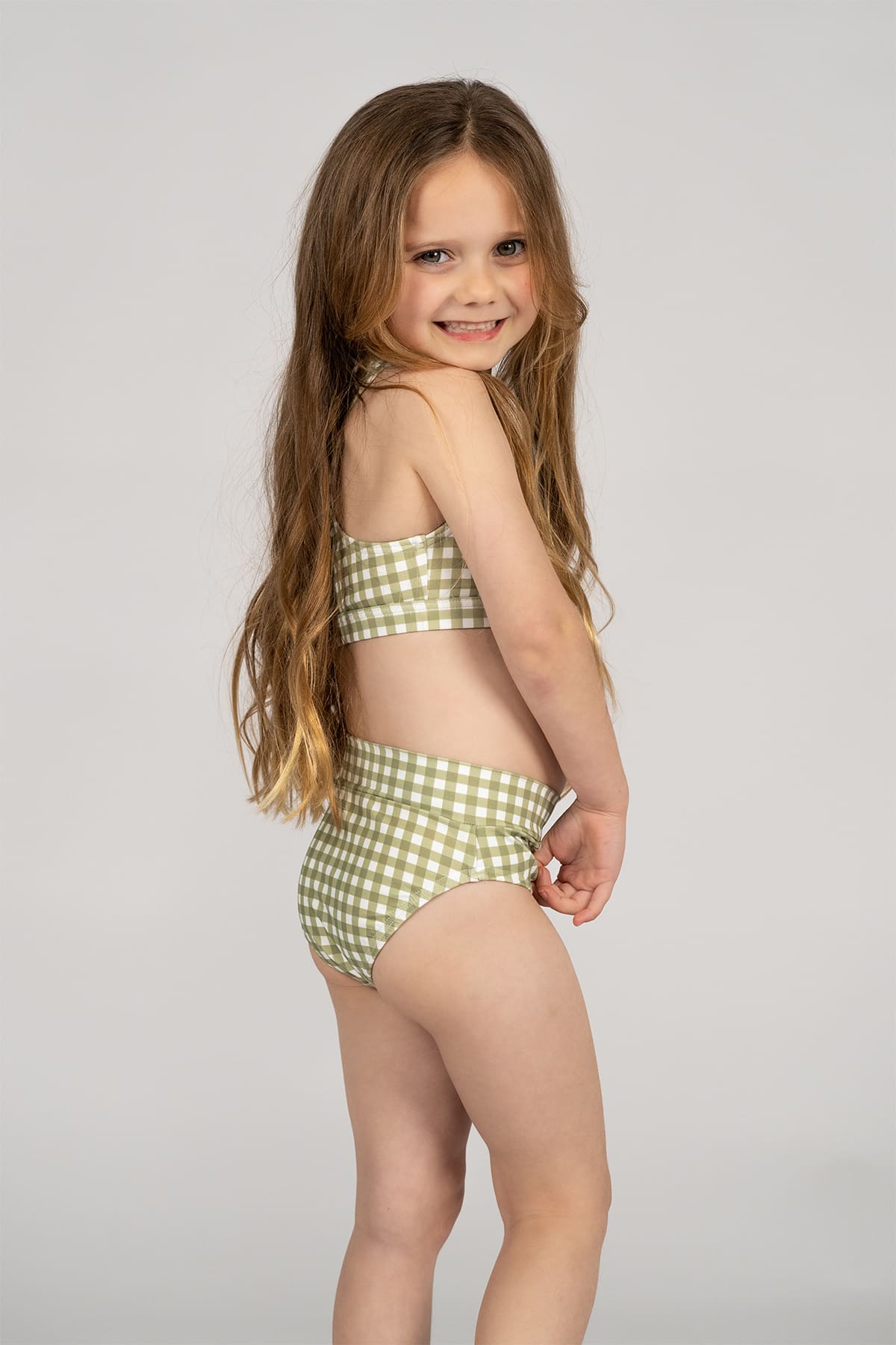 Mini Gia Bikini Set Final Sale - Alice Green Grass