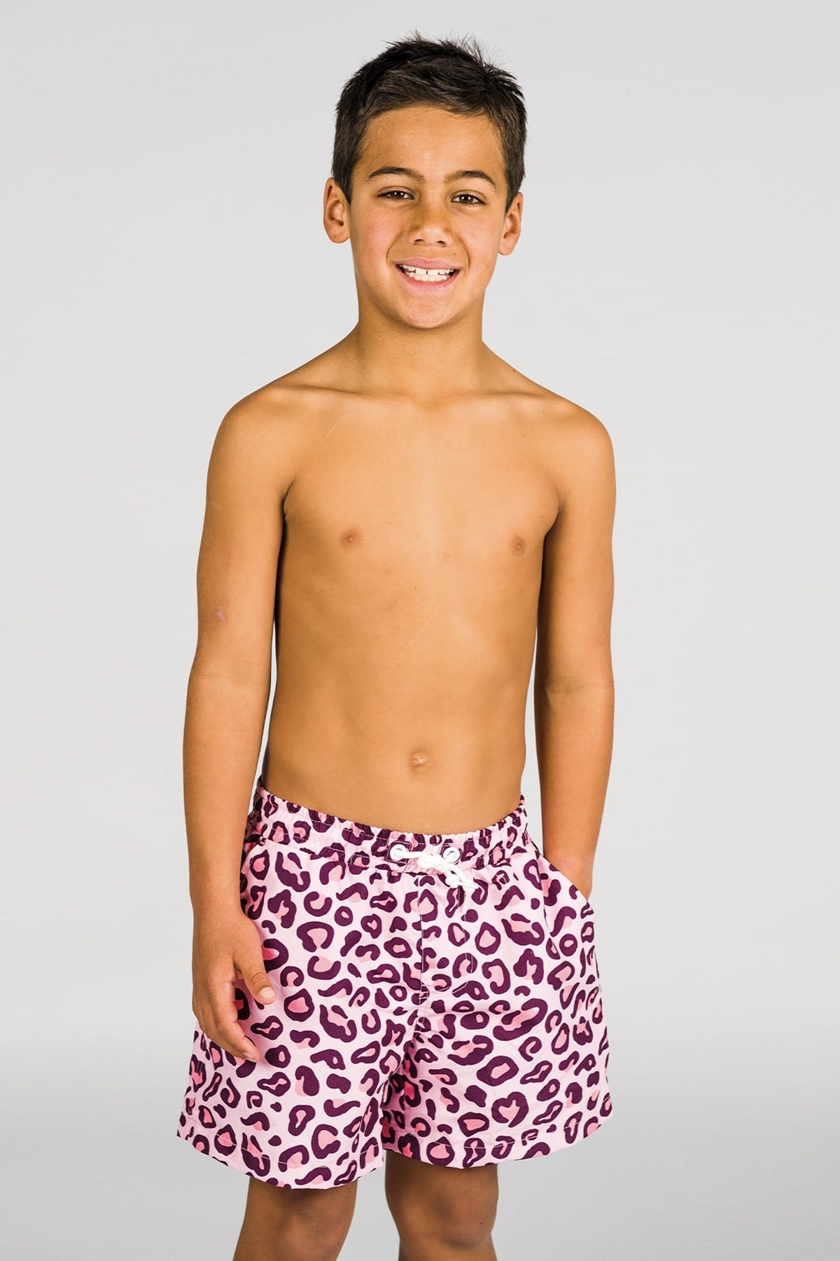 Mini Hank Board Shorts Final Sale - Blush Leopard