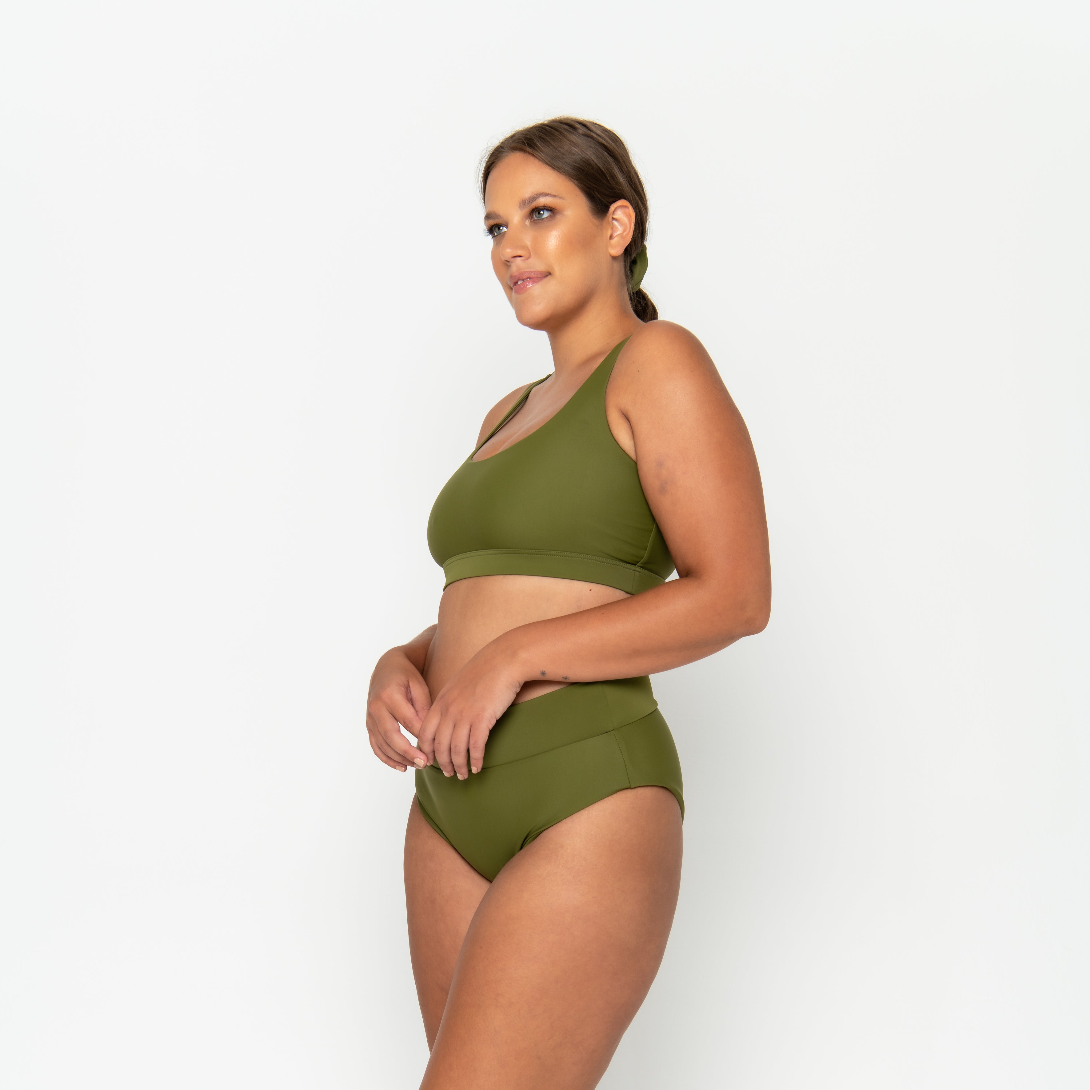 Gia Bikini Top Final Sale - Olive Martini