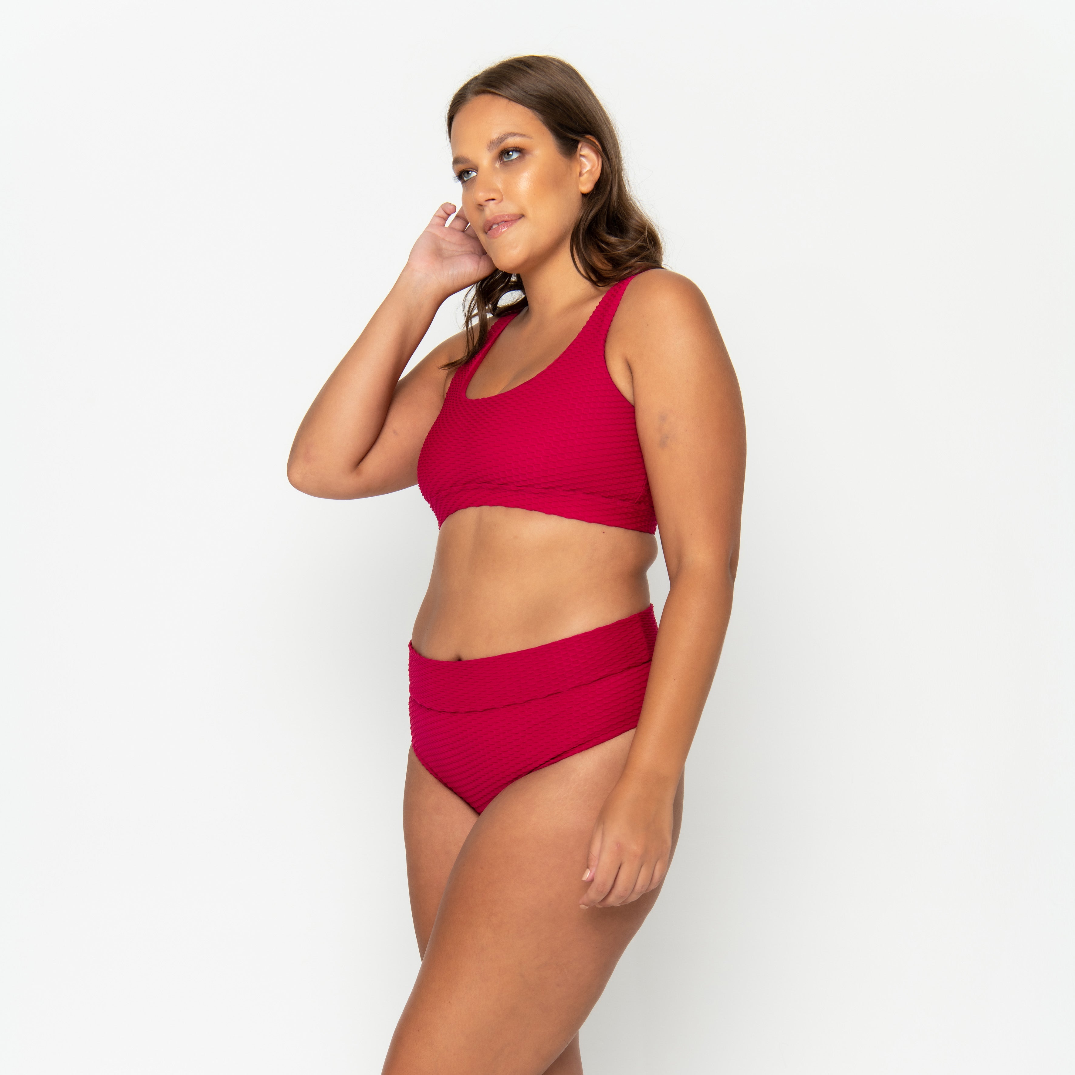 Ginger Bikini Bottom Final Sale - Ruby Waffle