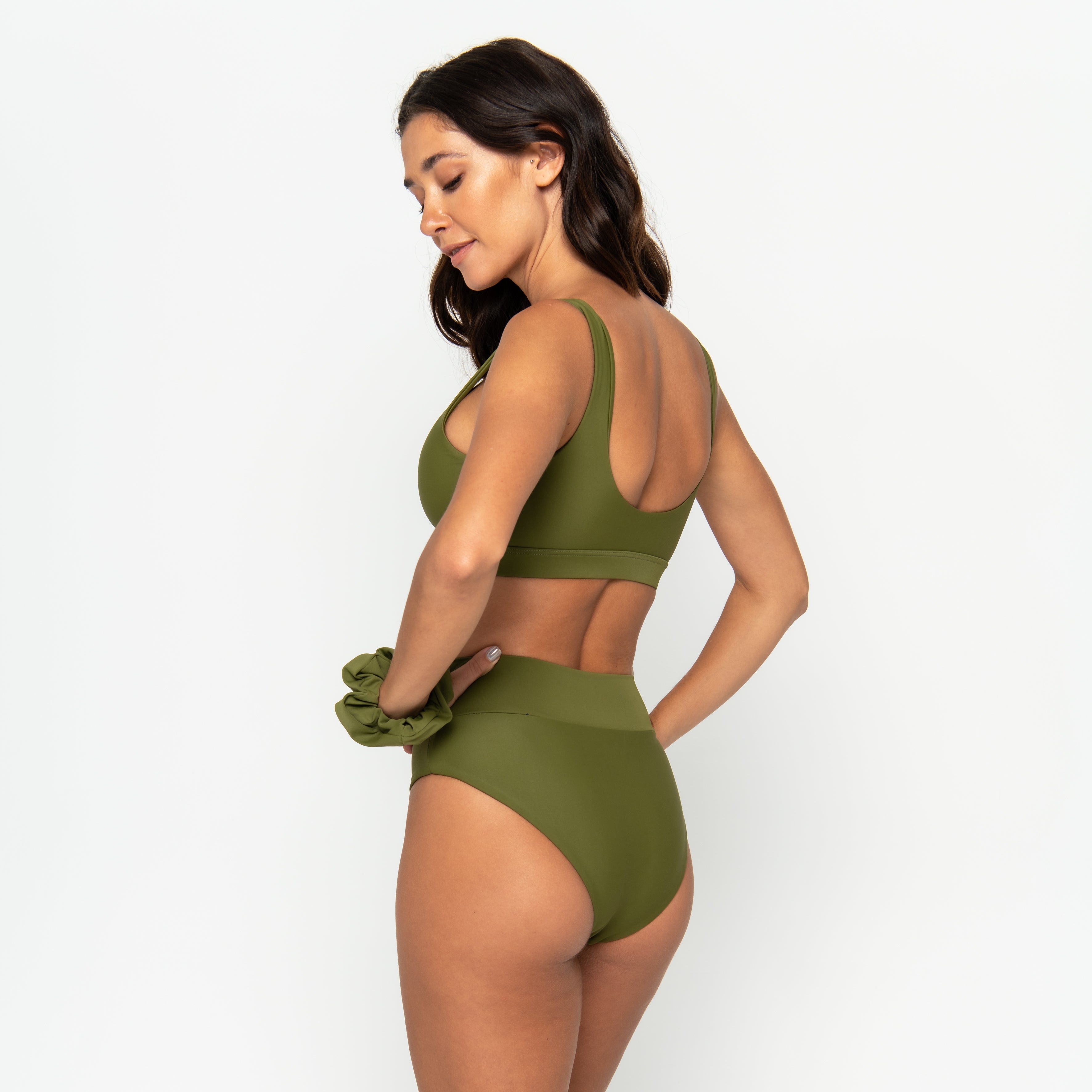 Gia Bikini Top Final Sale - Olive Martini