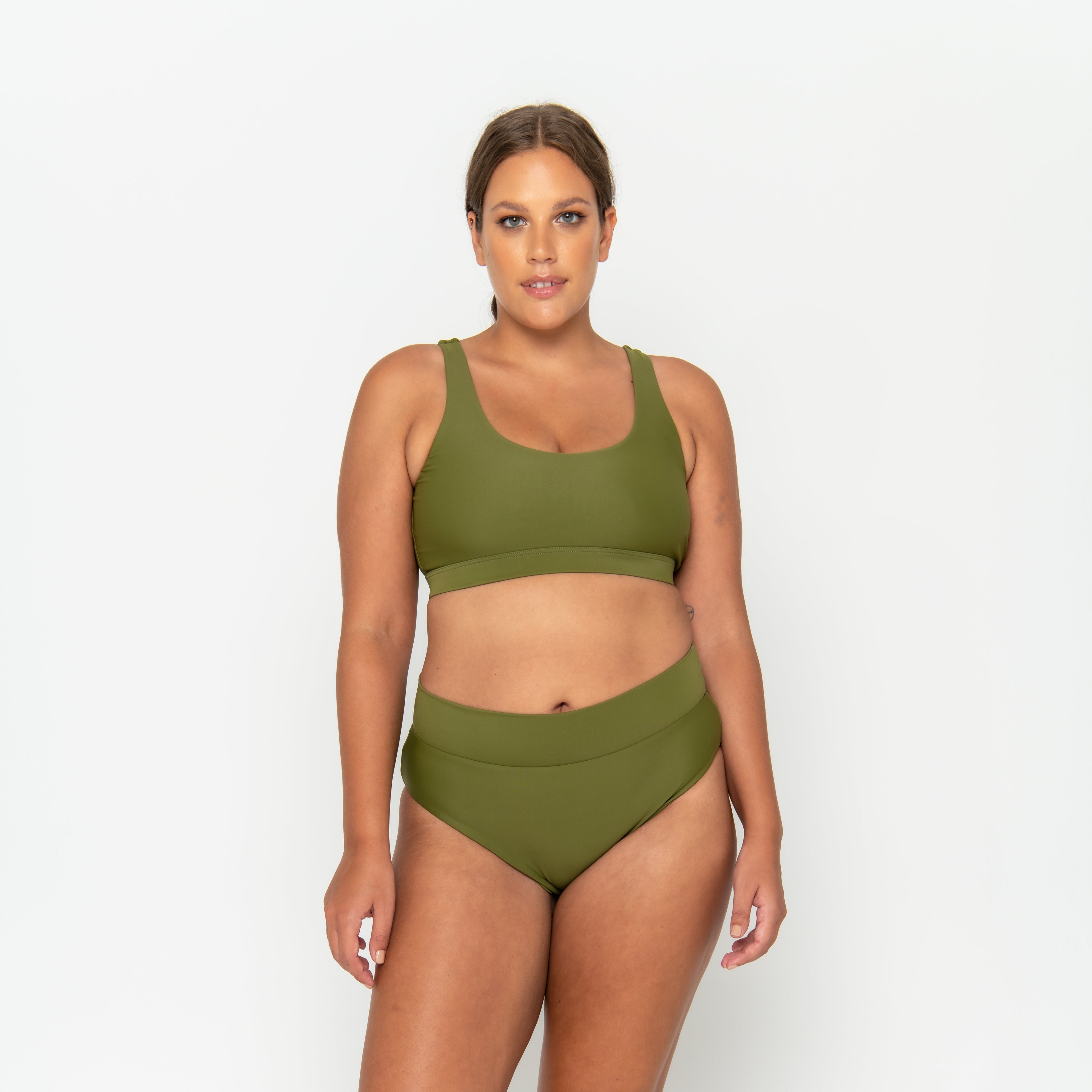 Ginger Bikini Bottom Final Sale - Olive Martini