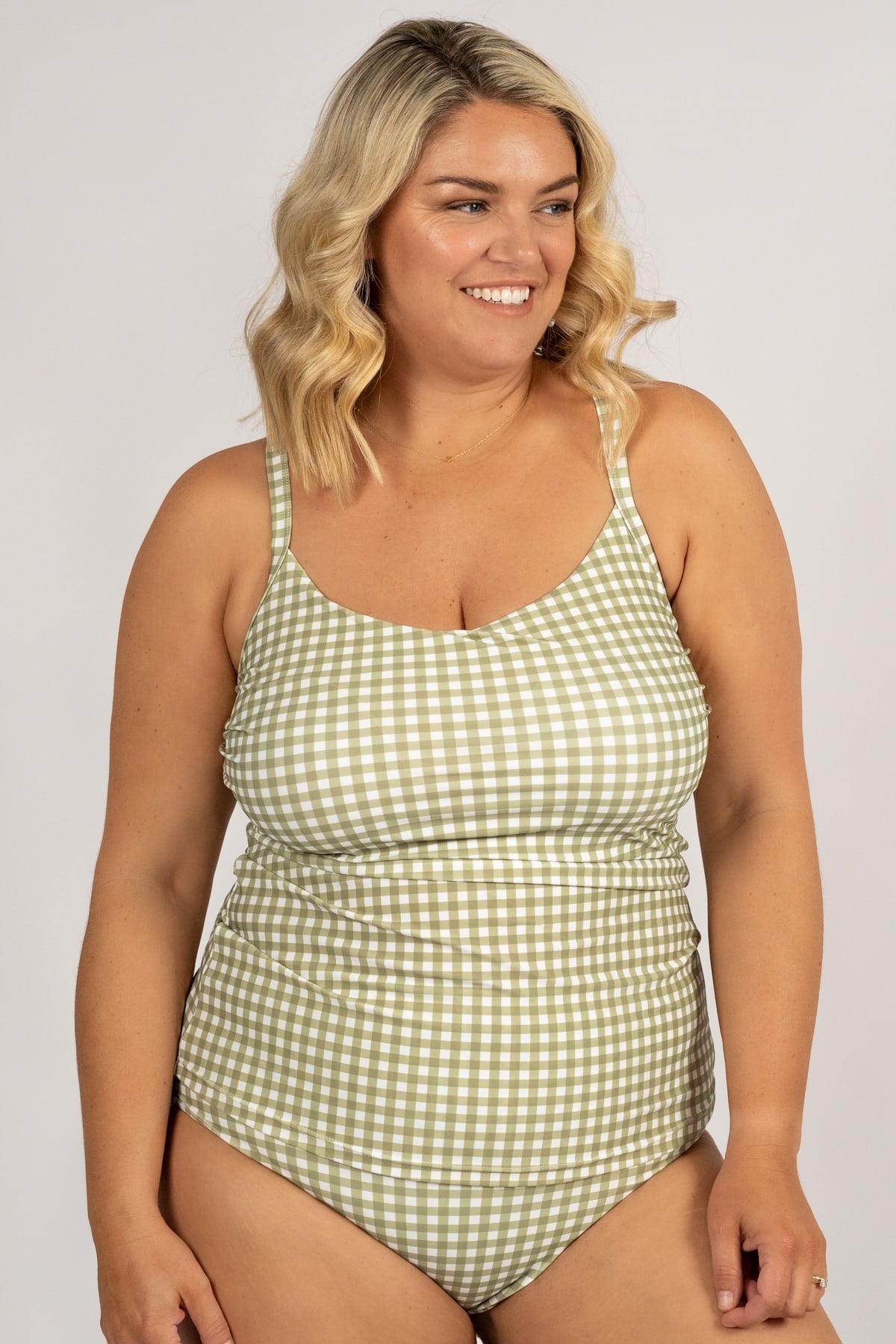 Giselle Tankini Top Final Sale - Alice Green Grass