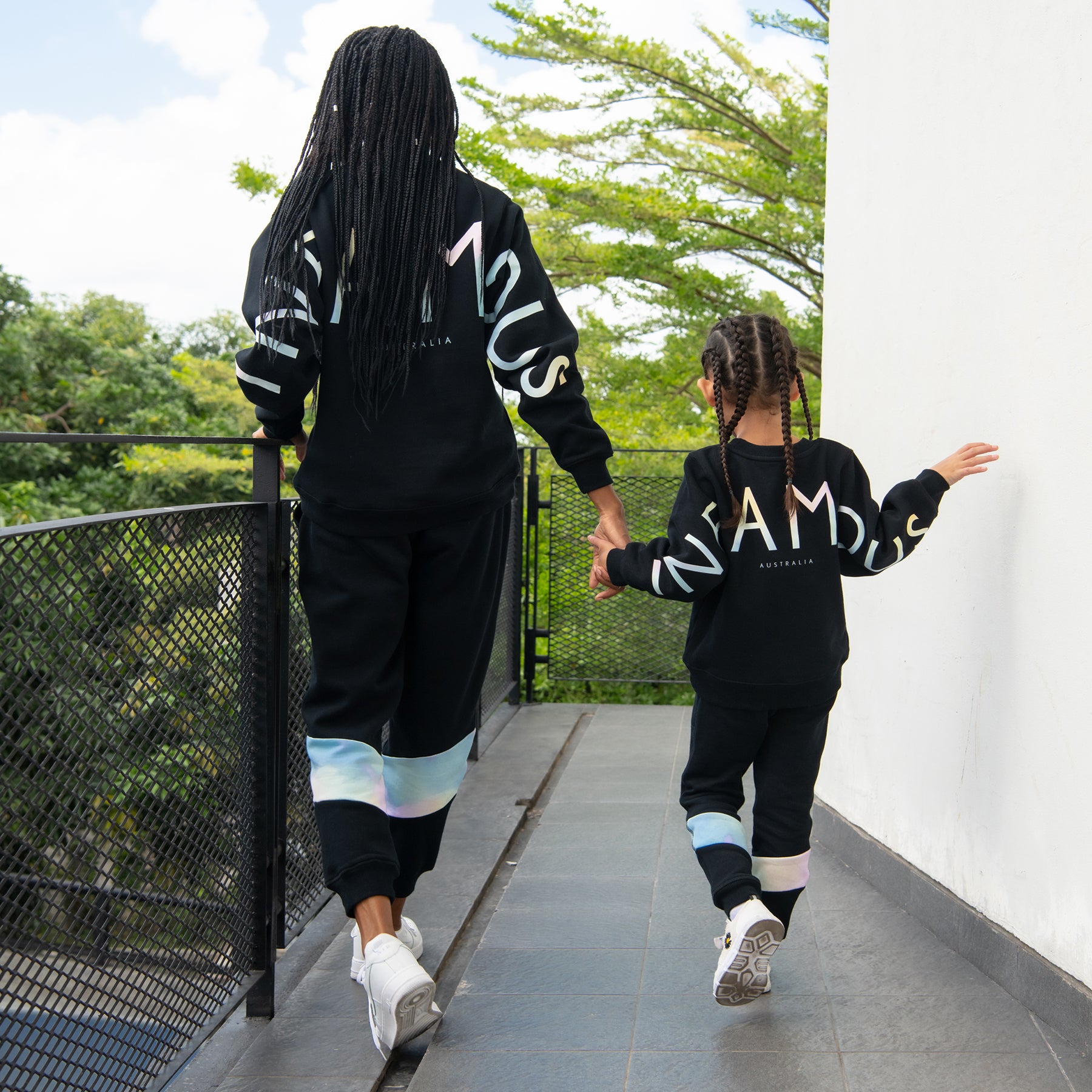 Mini Signature Sweatshirt Final Sale - Black & Fairy Floss