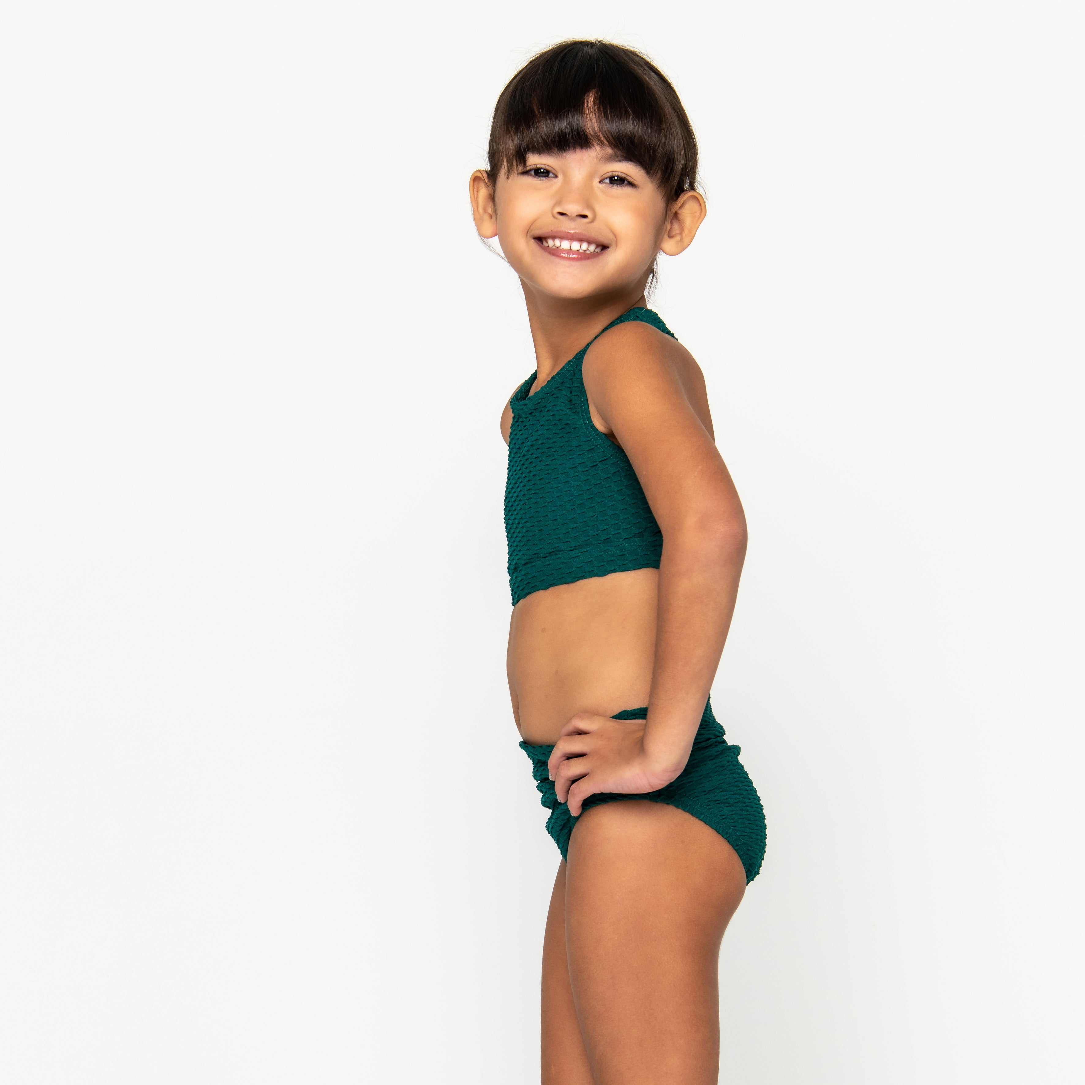 Mini Gia Active Set Final Sale - Emerald Waffle