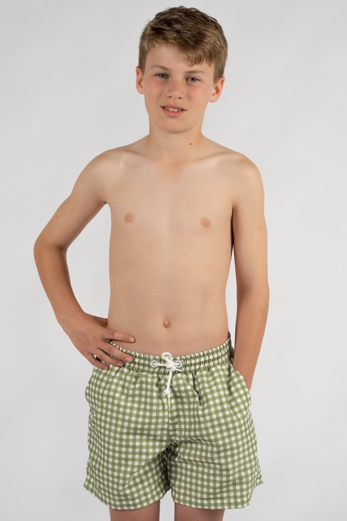 Mini Hank Board Shorts Final Sale - Alice Green Grass