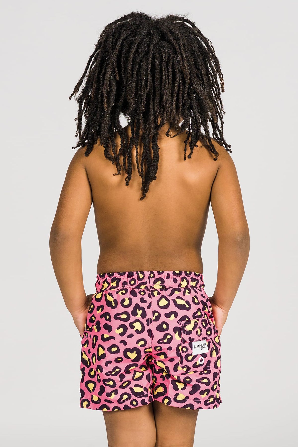 Mini Hank Board Shorts Final Sale - Cherry Leopard