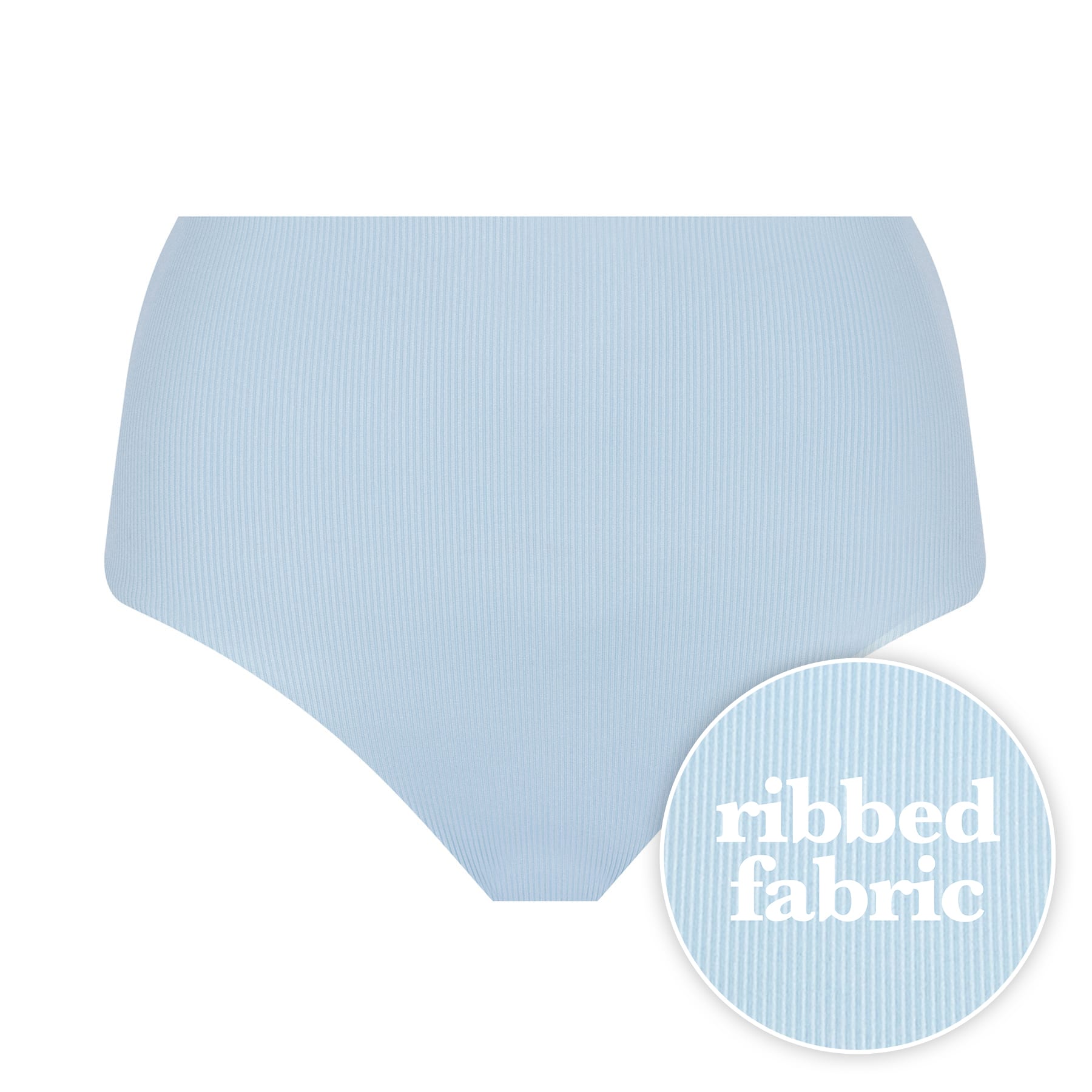 Sadie Bikini Bottom Final Sale - Baby Blue Ribbed