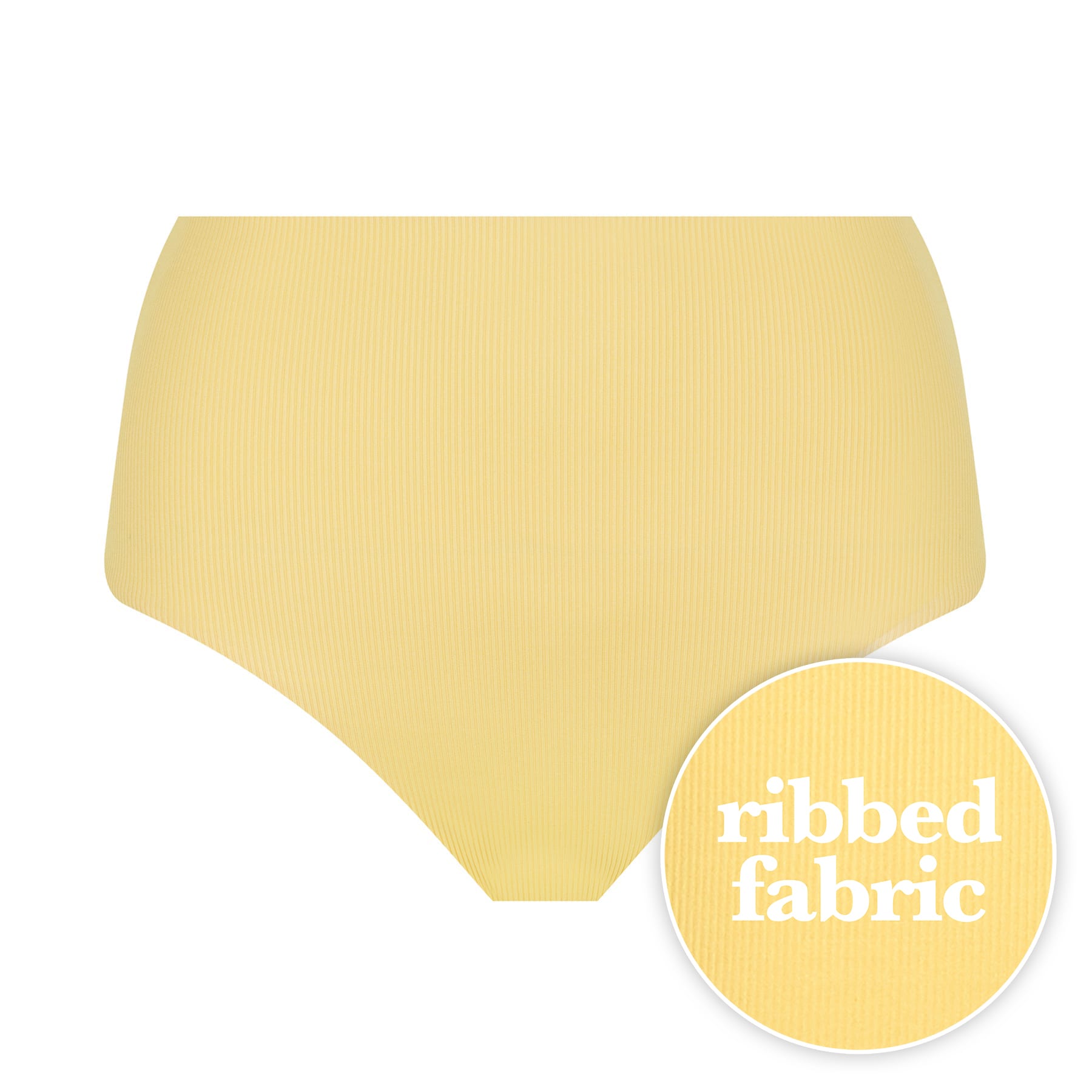 Sadie Bikini Bottom Final Sale - Sunshine Yellow Ribbed