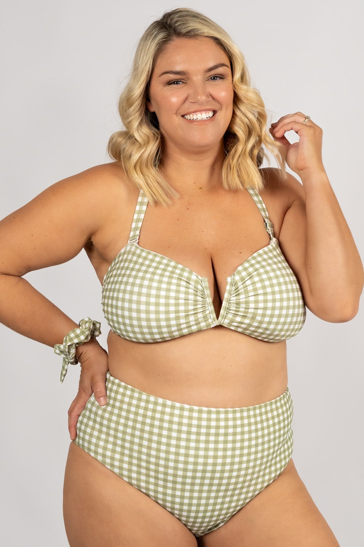 Scarlett Bandeau Top Final Sale - Alice Green Grass