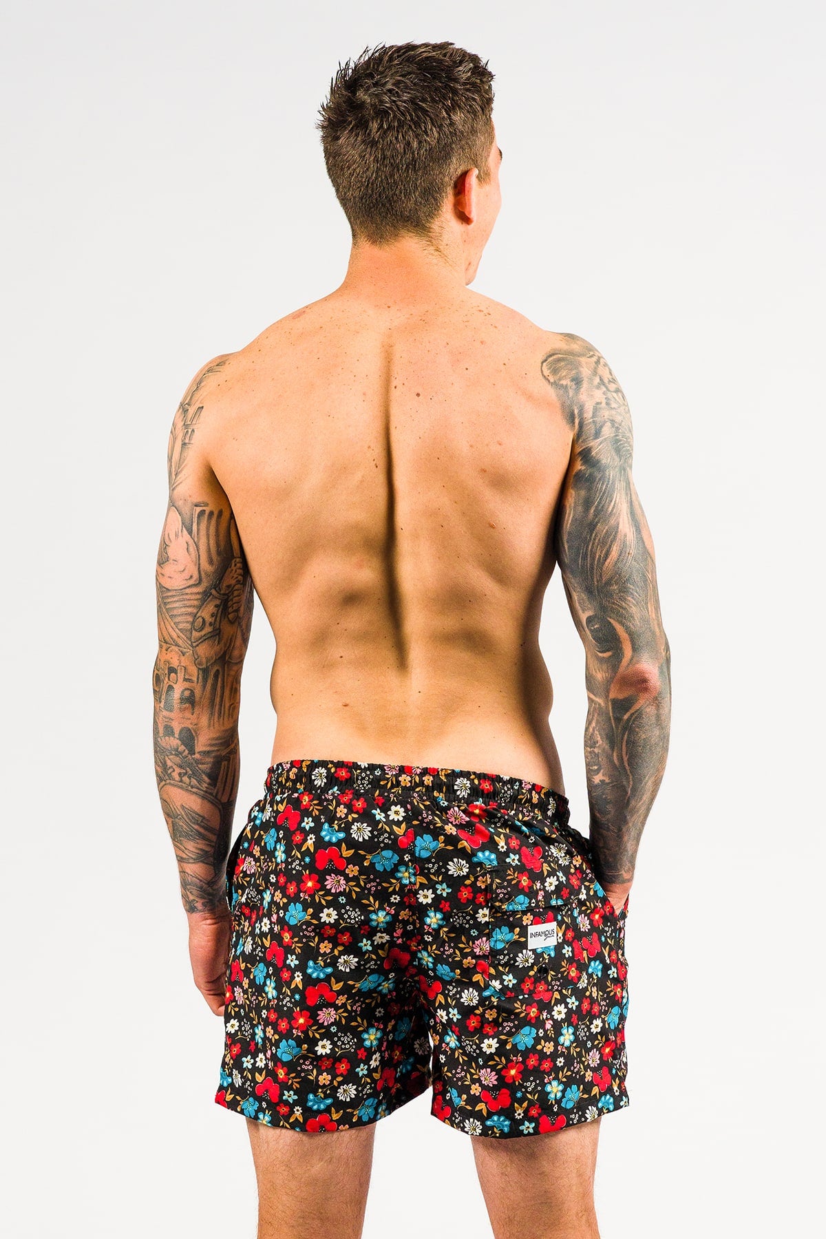 Hank Board Shorts - Daisy Chain Choc