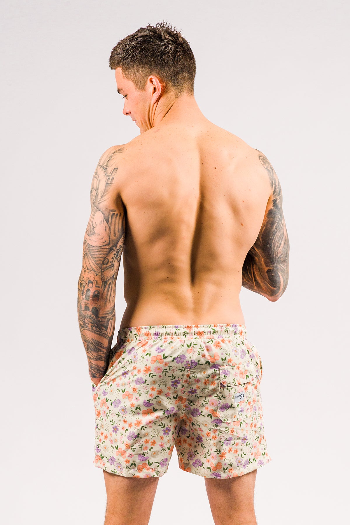 Hank Board Shorts Final Sale - Daisy Chain Cream