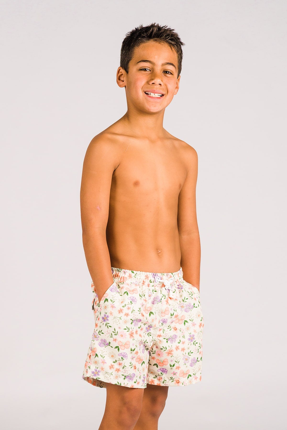 Mini Hank Board Shorts Final Sale - Daisy Chain Cream