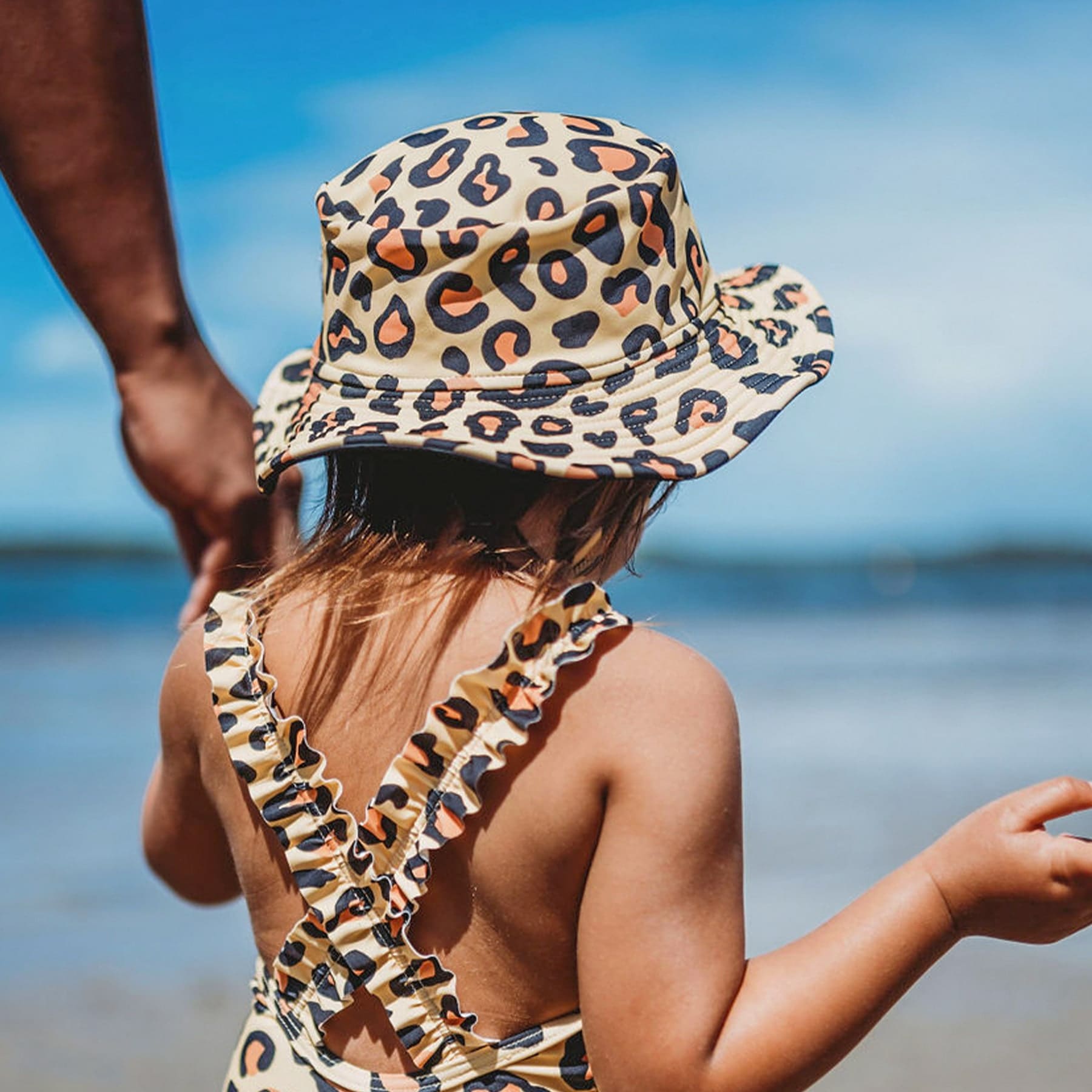 Daisy Swim Hat - Sun Leopard