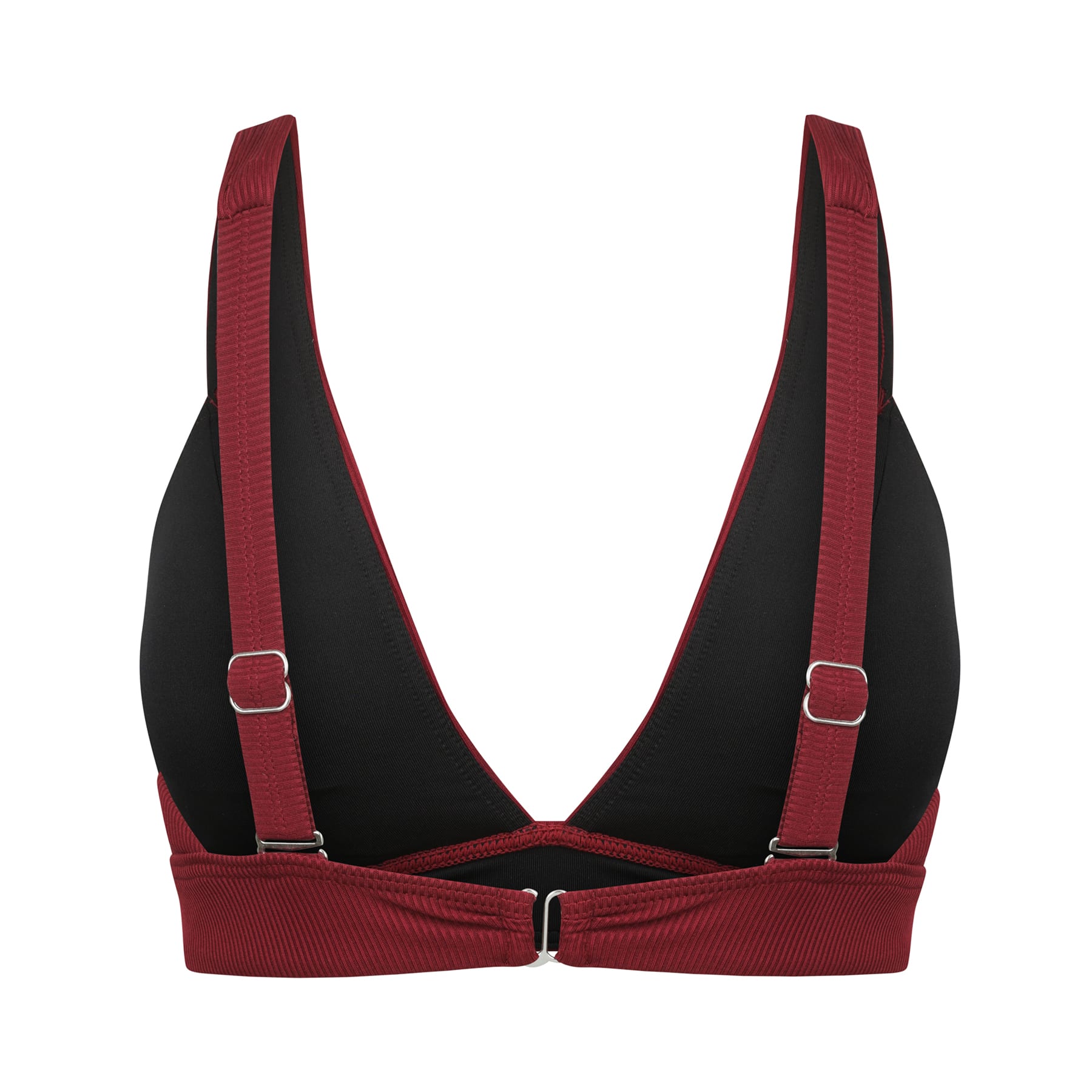 Lola Triangle Top FINAL SALE - Red Wine Ribbed