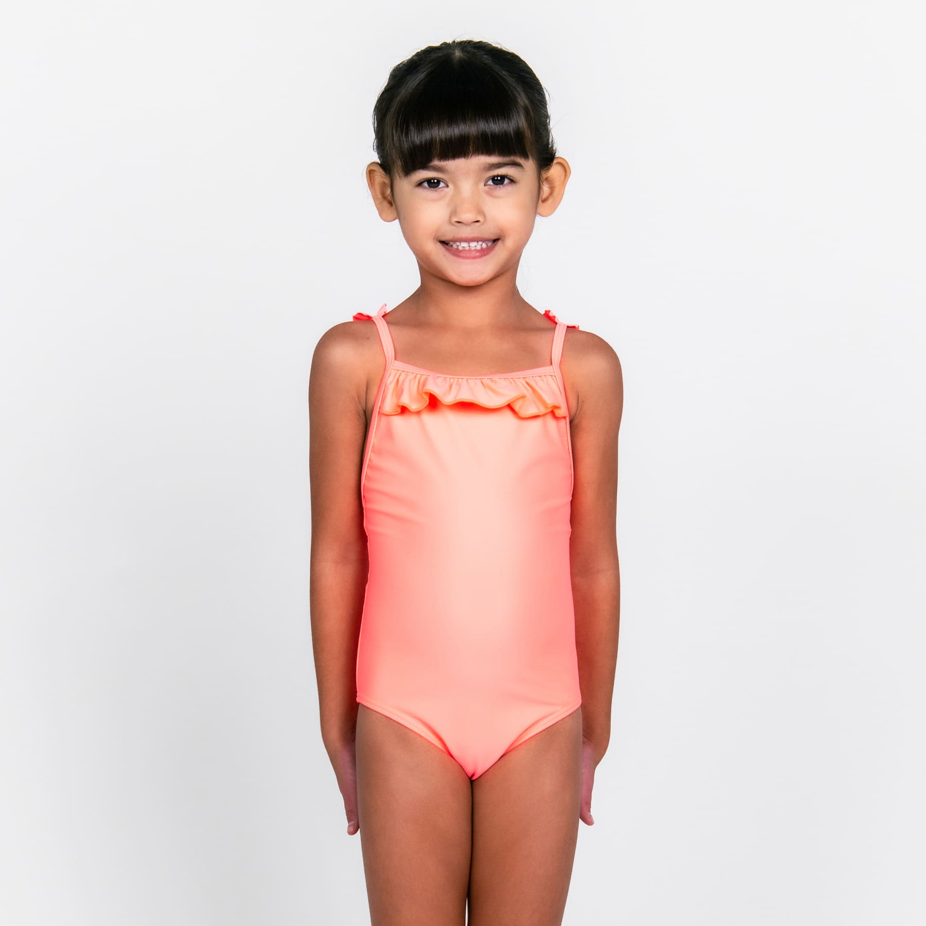 Mini Candice One Piece Final Sale - Fluorescent Coral