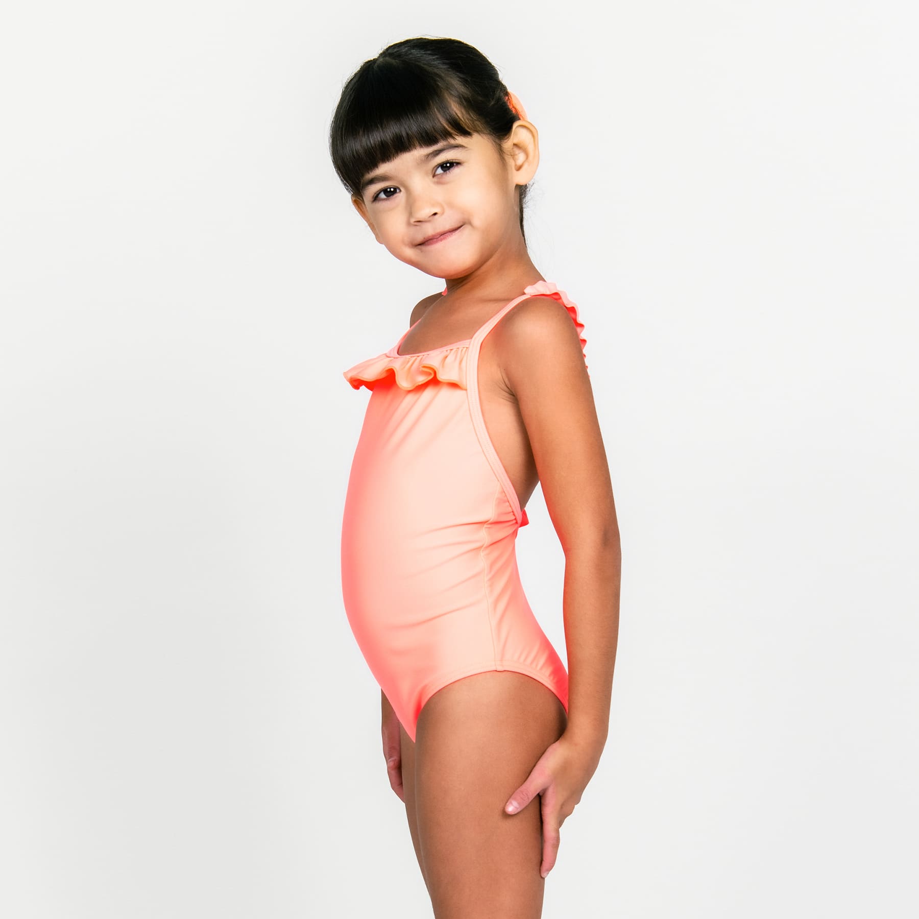 Mini Candice One Piece Final Sale - Fluorescent Coral