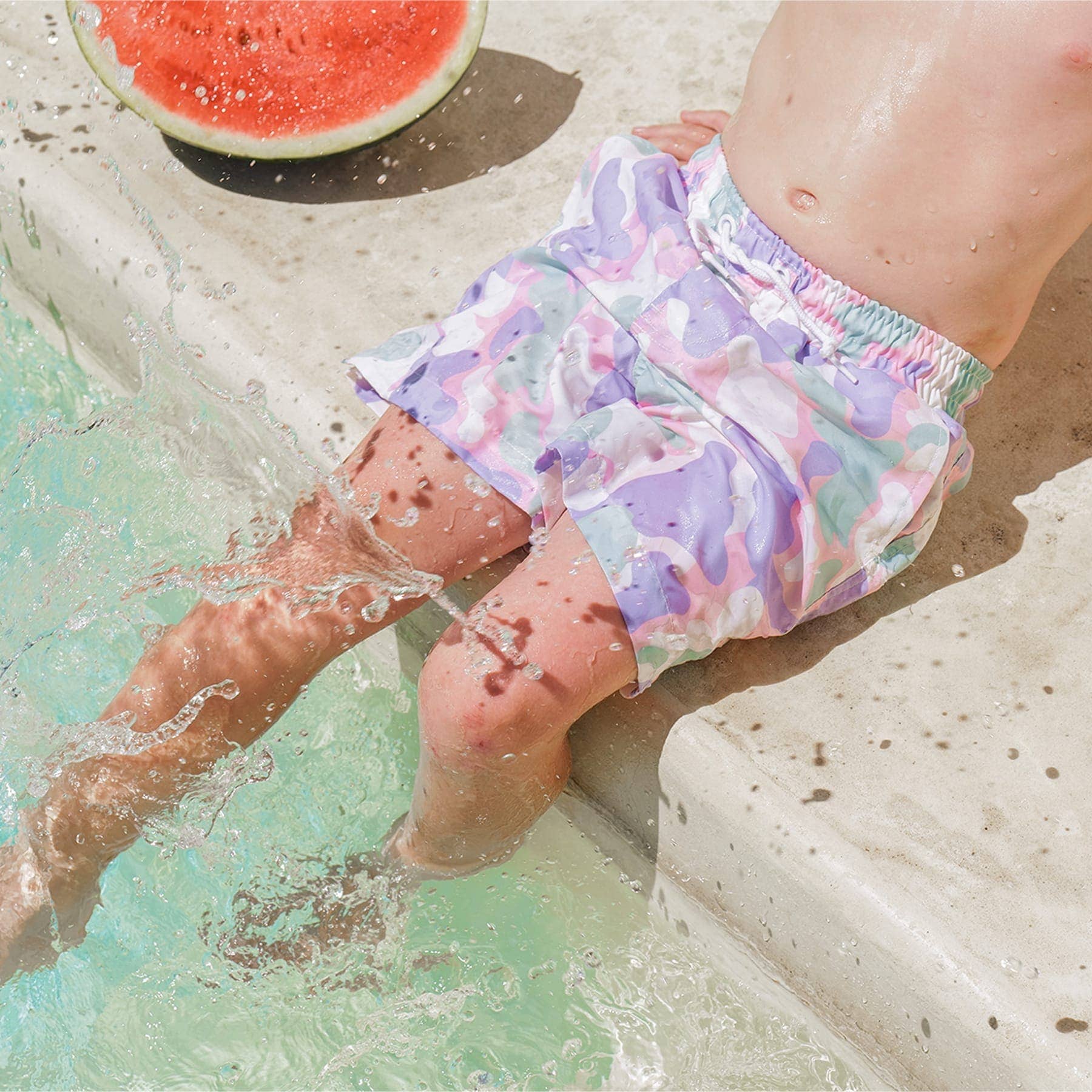 Mini Hank Board Shorts Final Sale- Pastel Camo